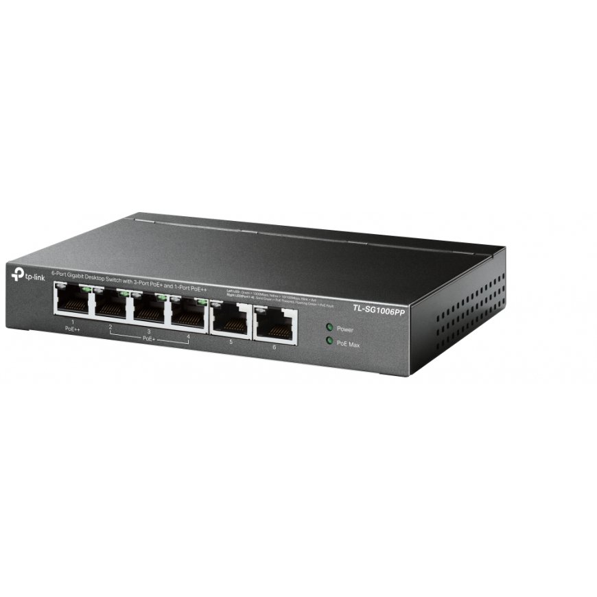 TP-Link TL-SG1006PP сетевой коммутатор Неуправляемый Gigabit Ethernet (10/100/1000) Питание по Ether – 2