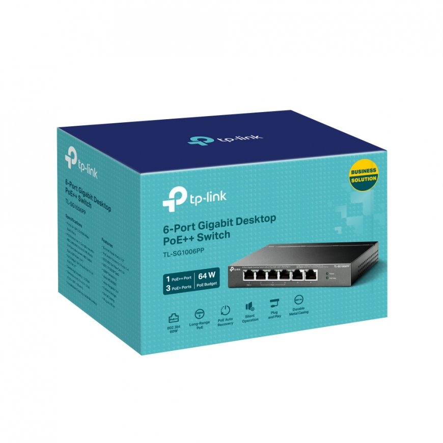 TP-Link TL-SG1006PP verkkokytkin Hallitsematon Gigabit Ethernet (10/100/1000) Power over Ethernet -t – 4