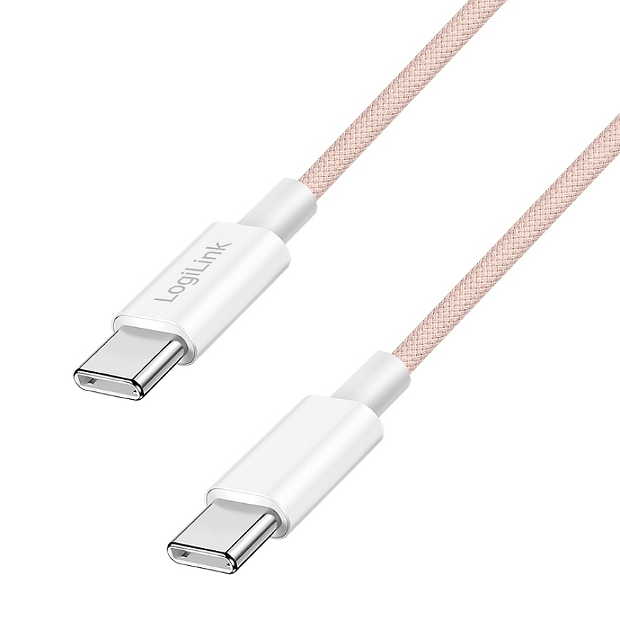 LogiLink CU0343 USB-kaabel USB 2.0 1,5 m USB C Roosa