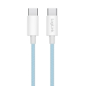 LogiLink USB 2.0 Type-C cable, C/M to C/M, nylon jacket, 60W, blue, 1 m