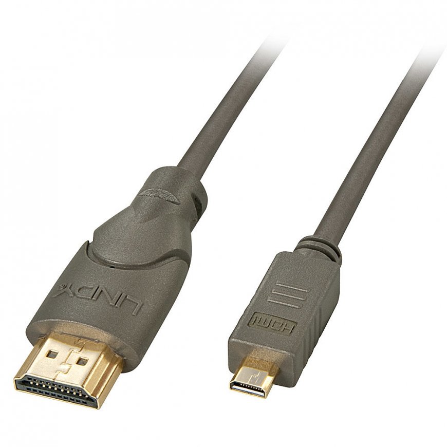 Lindy 41350 HDMI kabelis 0,5 m HDMI Type A (Standard) HDMI Type D (Micro) Melns