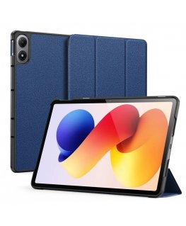 Xiaomi Redmi Pad 2 Pro Domo seeria tri-fold hoidik PU nahast tahvelarvuti kate sinine