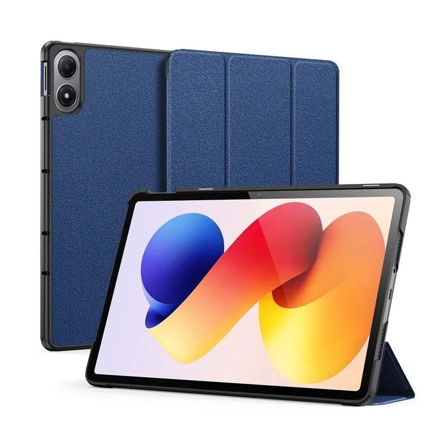 Xiaomi Redmi Pad 2 Pro Domo Series Tri-fold Stand PU Leather Tablet Cover Blue
