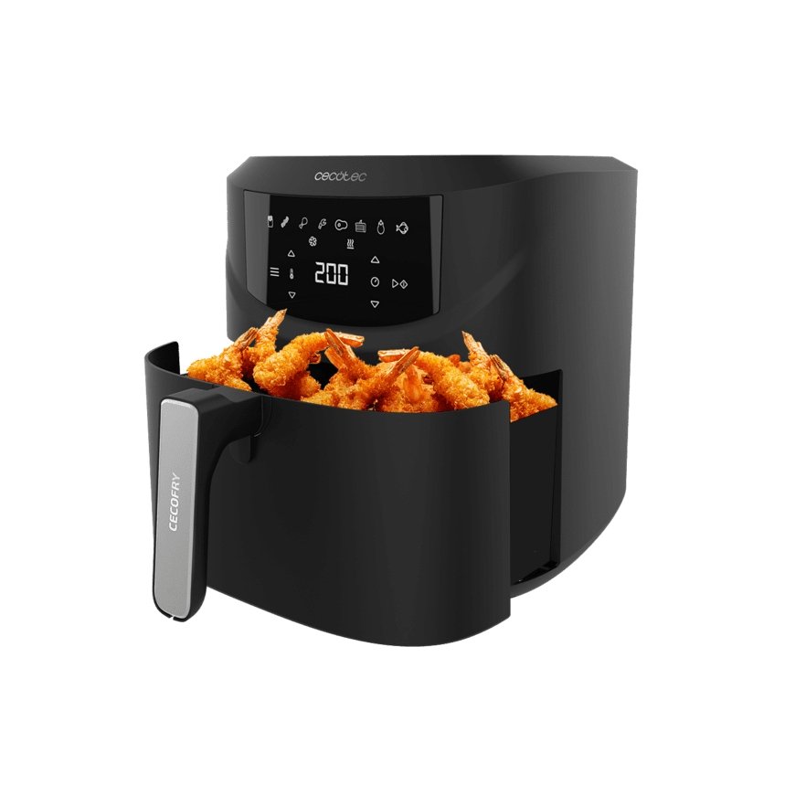 Cecotec Cecofry Absolute 7600 Vienas 7,6 L Autonominės 2000 W Karšto oro gruzdintuvė Juoda – 2