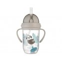Canpolbabies CANPOL BABIES spill-proof drinking bottle with straw EXOTIC ANIMALS, 6m+, 270ml, grey, 56/606_grey
