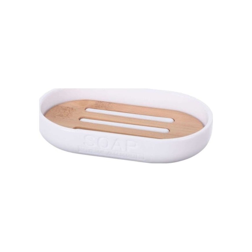 Vilde Bamboo Soap Dish with Bamboo Drainer – 2