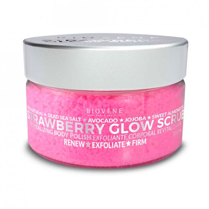"Biovene Strawberry Glow Scrub" revitalizing body scrub 200g – 2
