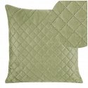 Eurofirany DESIGN 91 LUIZ / 3 Velvet pillowcase, quilted using hot press method with geometric pattern, 40X40 cm, color: light g Eurofirany DESIGN 91 LUIZ / 3 Velvet pillowcase, quilted using hot press method with geometric pattern, 40X40 cm, color: light g