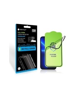 Bestsuit Flexible Hybrid Glass 5D LCD Protective Glass for Samsung A366 A36 5G, Black, Case Compatible
