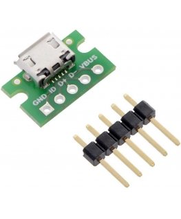 MicroUSB B тип 5 контактов разъем для макетной платы, Pololu 2586