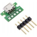 MicroUSB B type 5-pin connector for prototyping board, Pololu 2586