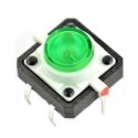 OEM Tactical Button 12x12, 7mm THT 6 Contacts - Green Backlight - 5 pcs OEM Tactical Button 12x12, 7mm THT 6 Contacts - Green Backlight - 5 pcs
