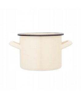 Altom Design emaljēts taisnais puodas, 1,5 L, diametrs 14 cm, augstums 11 cm, krēmkrāsas.