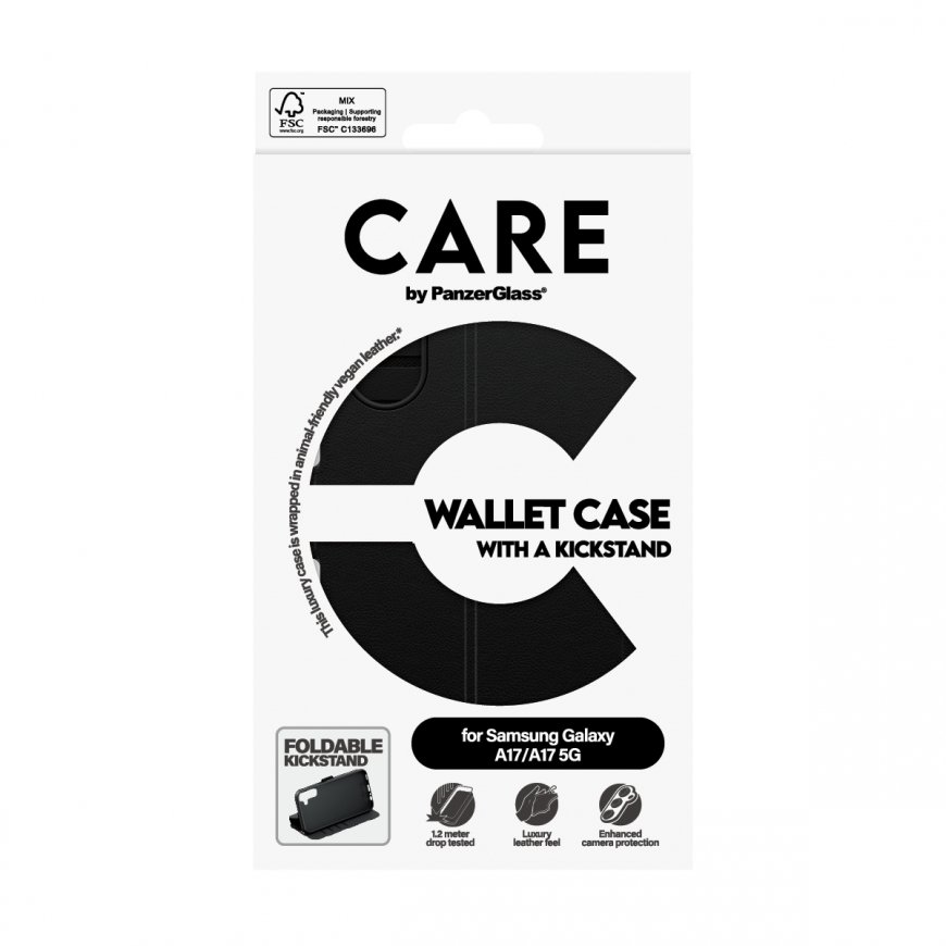 PanzerGlass CARE™ by ® Wallet Case w. Kickstand Samsung Galaxy M17 5G | A17 | A17 5G mobilo telefonu – 4
