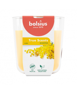 Candle scented glass jar True Scents Ø97x85mm mimosa