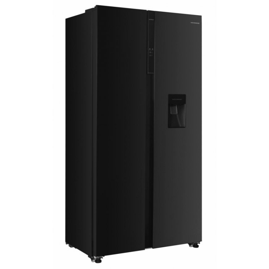 Heinner HSBS-H439NFBKWDE++ side by side ledusskapis Brīvi novietots 439 L Melns – 2