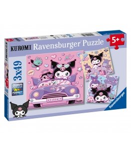 Ravensburger pusle 3x49 tk: Hello Kitty Kuromi sõitmas