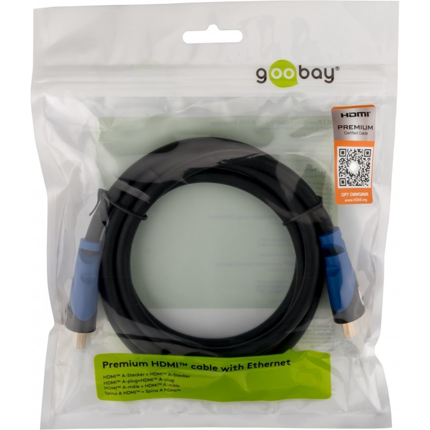 Goobay 72317 HDMI kabelis 1,5 m HDMI Type A (Standard) Melns, Zils – 2