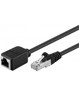 Goobay 91886 tinklo kabelis Juoda 1 m Cat5e F/UTP (FTP)