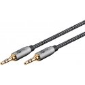 Goobay 65273 audio cable 1 m 3.5mm TRS Black, Silver Goobay 65273 audio cable 1 m 3.5mm TRS Black, Silver