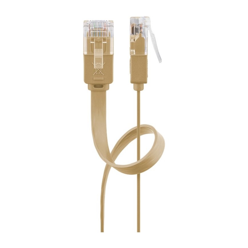Goobay 95887 verkkokaapeli Vaaleanruskea 5 m Cat6 U/UTP (UTP)