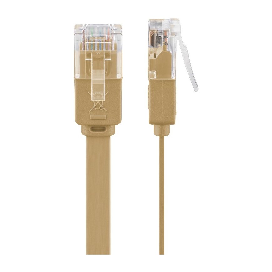 Goobay 95887 tīkla kabelis Gaiši brūns 5 m Cat6 U/UTP (UTP) – 3
