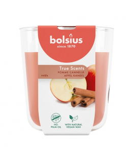Svece arom. stikla gl. True Scents Ø97x85mm apple cinnamon