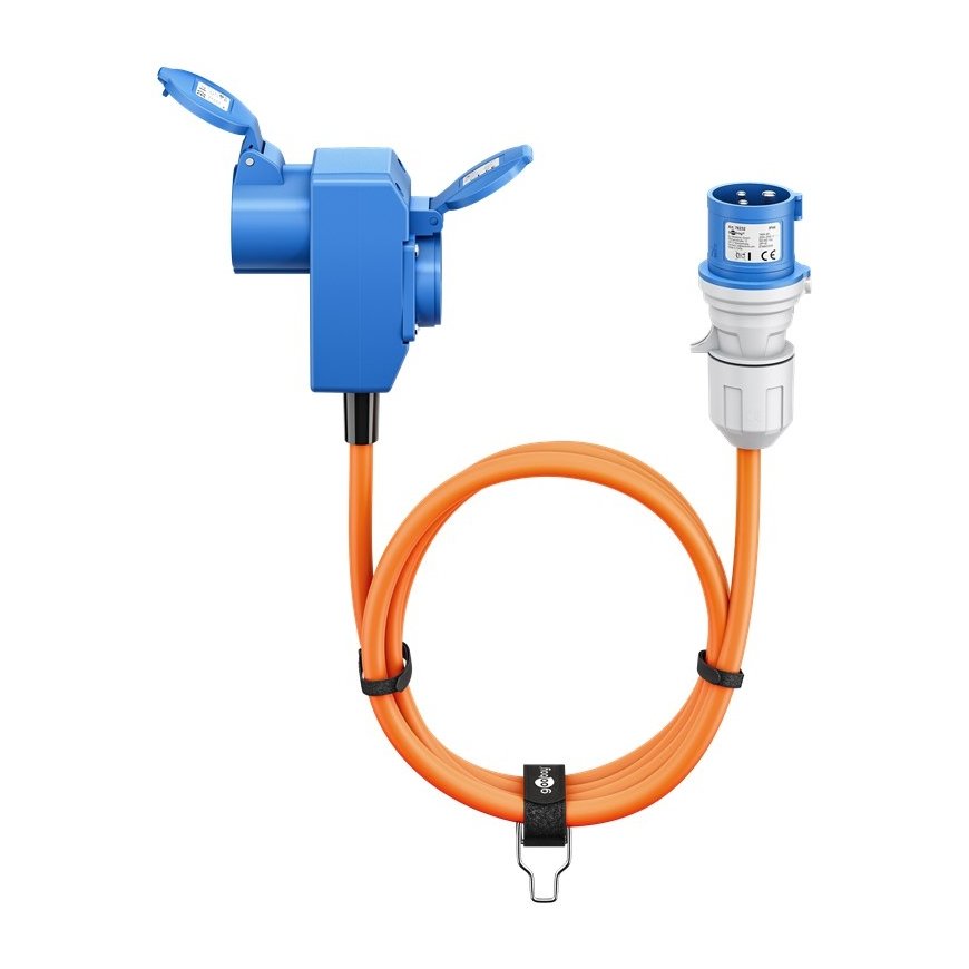 Goobay 76233 power cable Orange 5 m