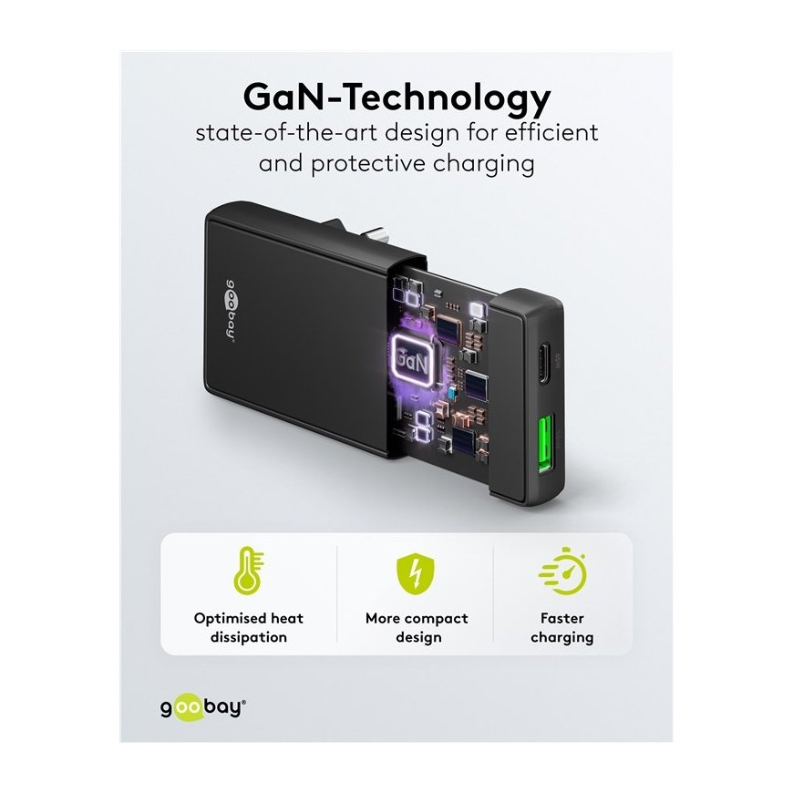 Goobay 75723 mobiilseadme laadija Universaalne Must Vahelduvvool Kiirlaadimine Hoonesisene – 5