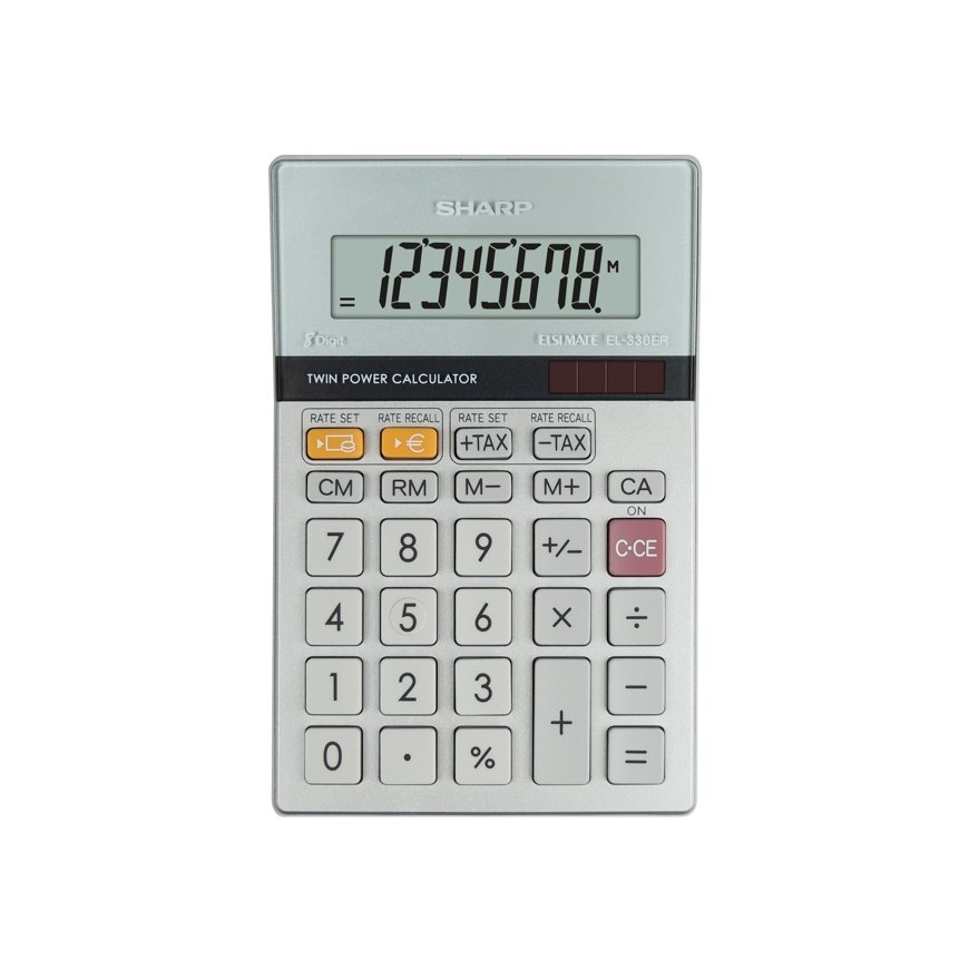 Sharp EL-330ER kalkulators Kabata Finanšu kalkulators Pelēks