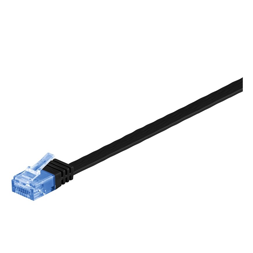 Goobay RJ-45 CAT6a 3m tinklo kabelis Juoda U/UTP (UTP)