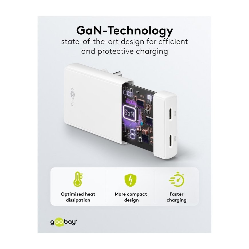 Goobay 75726 mobile device charger Universal White AC Fast charging Indoor – 5