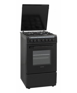 Heinner HFSC-V60LITGC-BK cooker Freestanding cooker Electric Zone induction hob Black