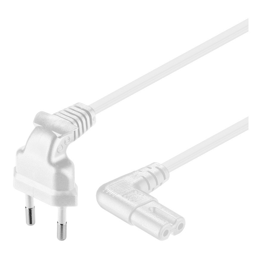 Goobay CEE 7/16 / IEC 60320 C7, 3 m Balts CEE7/16 C7 uzmava