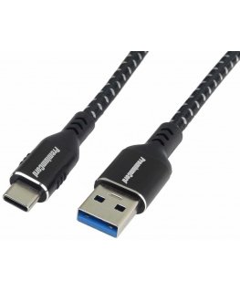 PremiumCord USB-C - USB-A -kaapeli 1 m Valkoinen-musta (ku31cx1)