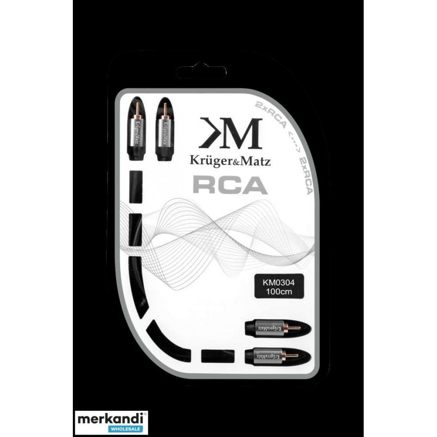 2RCA to 2RCA Cable 1.0 m Kruger & Matz – 2