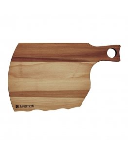 Wooden chopping board with handle Natural Wave 36 x 23 cm AMBITION