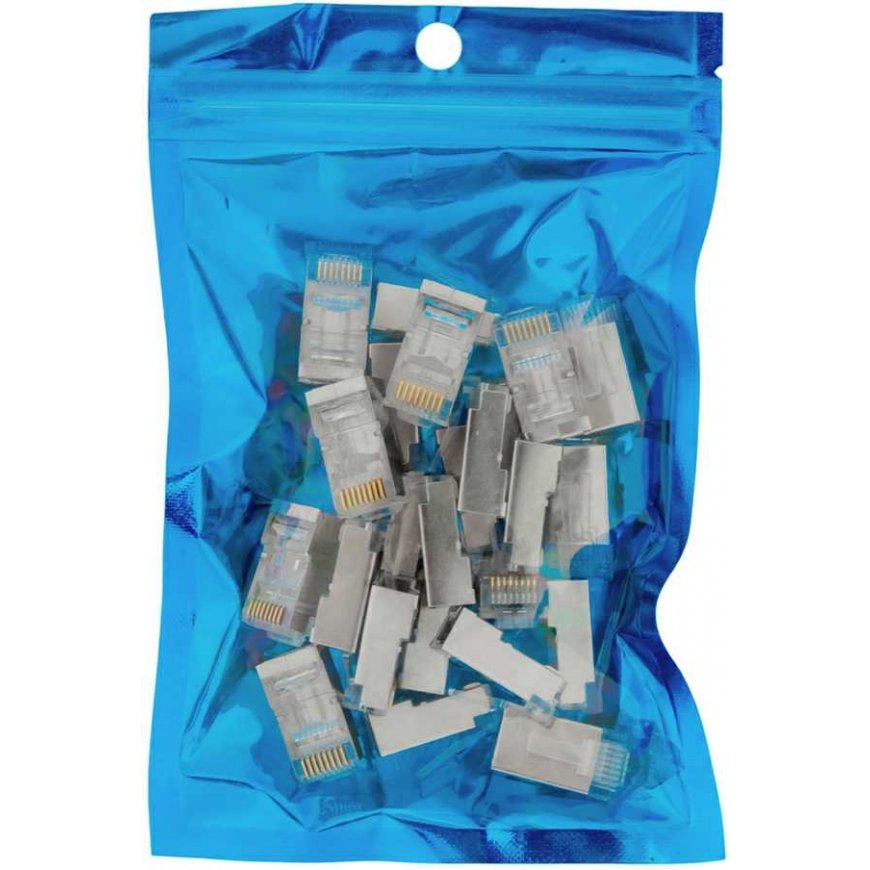 Spacetronik RJ45 suora cat5e FTP -liitin PT-RJ455FT-0, 25 kpl.