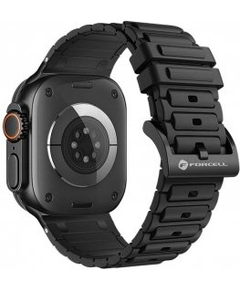 Forcell F-Design FA06 Silicone Strap with Holes for Apple Watch, 38 / 40 / 41 mm, Black