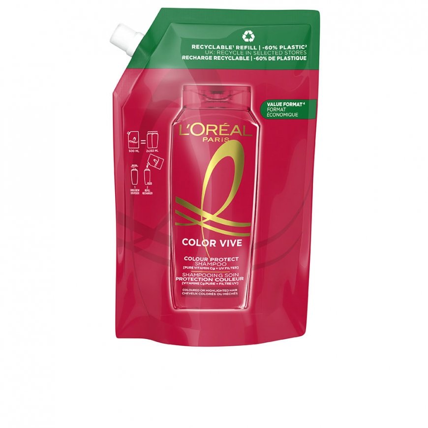 L'Oreal ELVIVE COLOR-VIVE Protective Shampoo Refill Eco Pack 500 ml