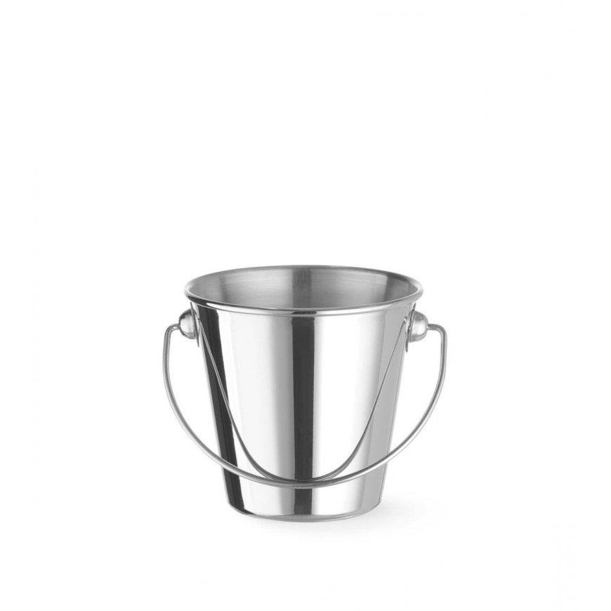 Hendi Mini Stainless Steel Bucket with Handle for Serving Snacks, Diameter 90x85 mm