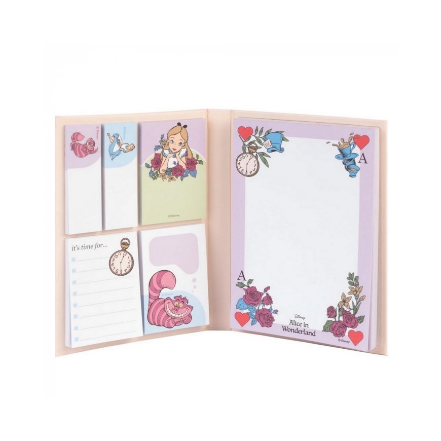 ERIK Disney Alice in Wonderland Sticky Notes Notebook