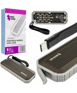 Spacetronik Portable M.2 NVME/NGFF Hard Drive Enclosure SPU-HDC02