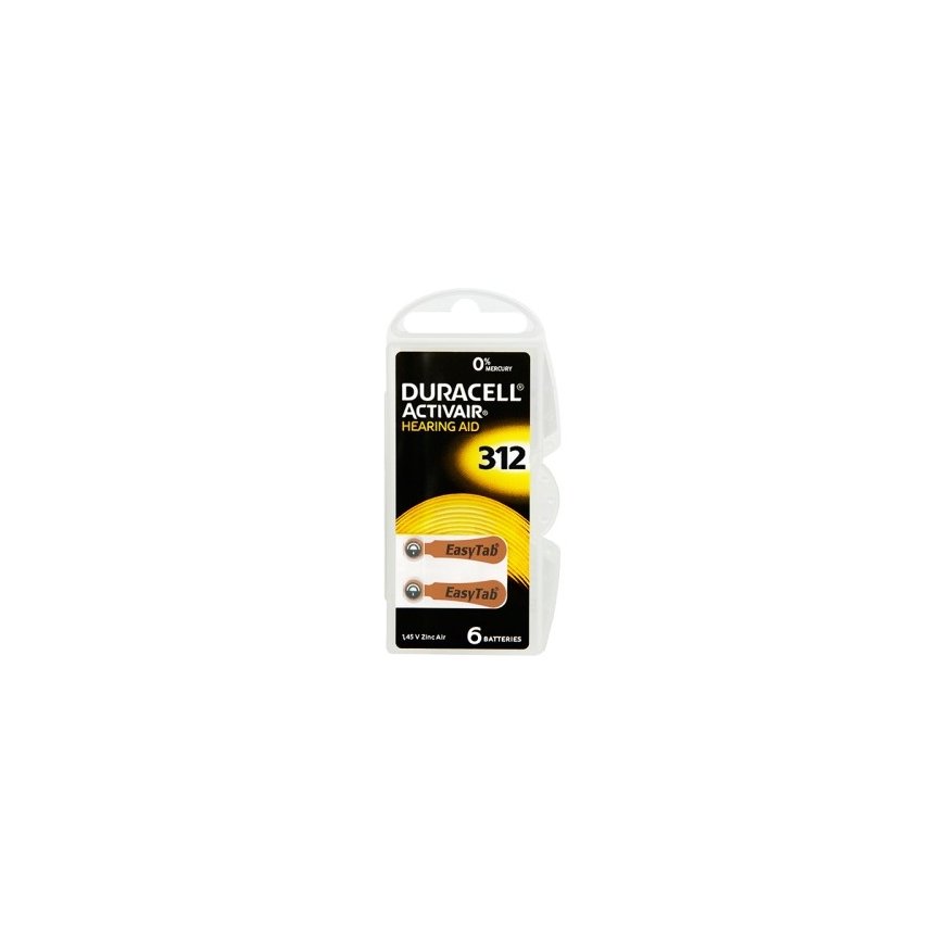 Duracell DA-312 DURACELL dzirdes aparātu baterijas