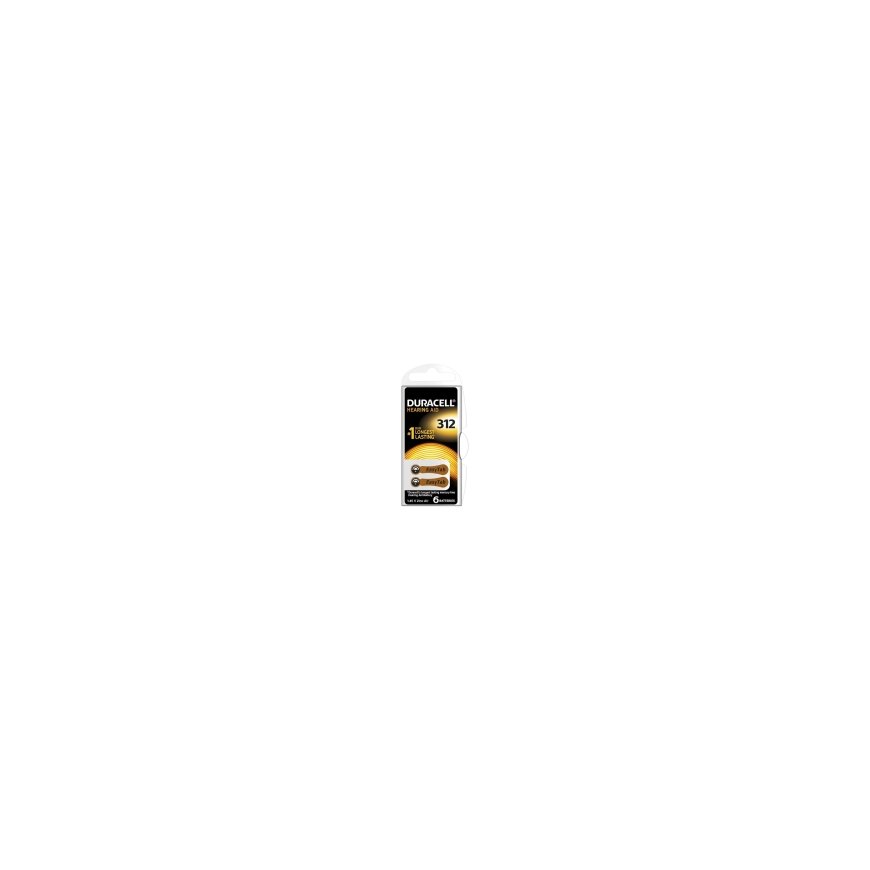 DA-312 DURACELL dzirdes aparātu baterijas 6gab. – 2