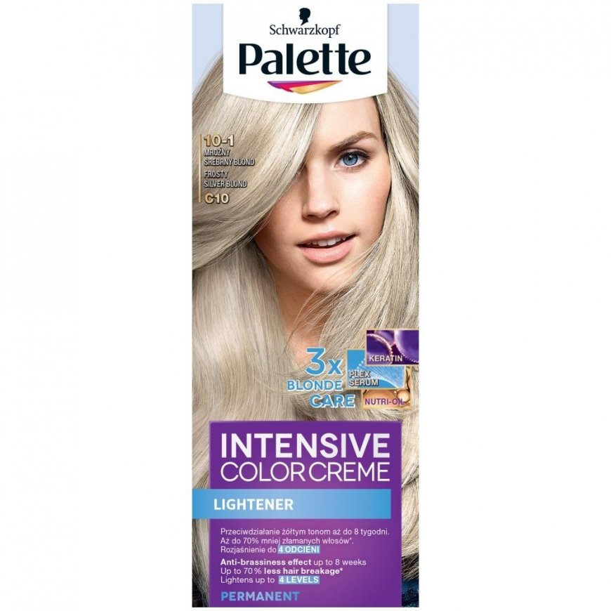 Palette Intensive Color Creme - Lightener 10-1 (C10) Salti Sudraba Blonds