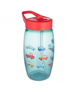 CANPOL BABIES sporta pudele ar locīgo knaģi CARS, 400 ml, 56/618_blu