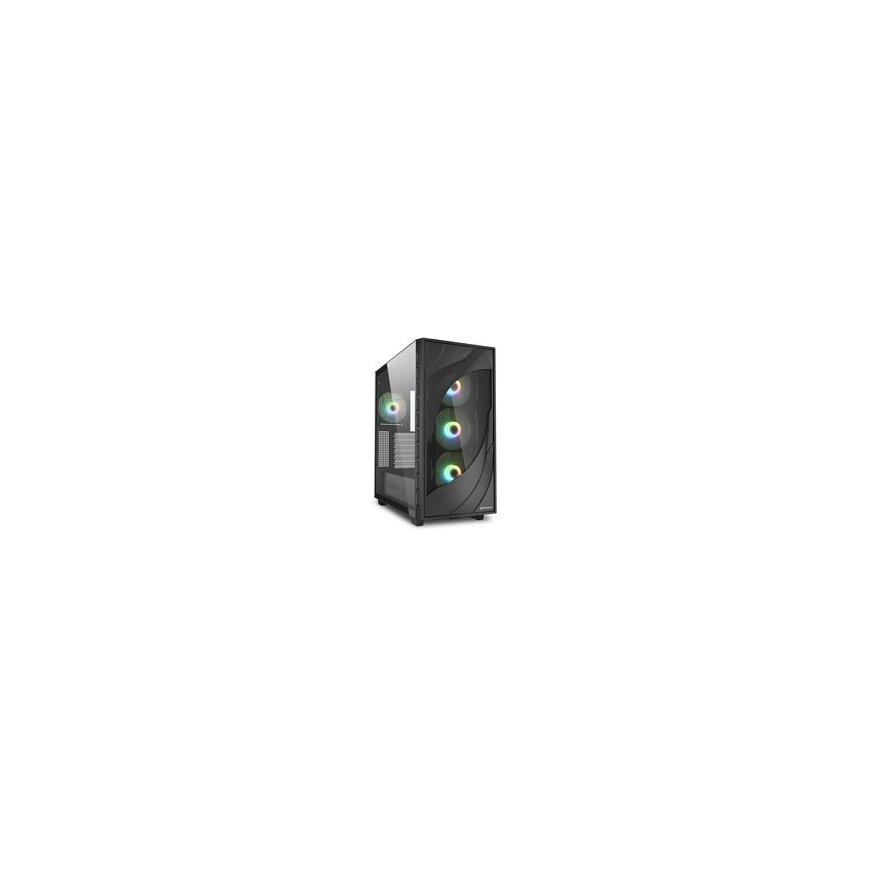 Aerocool P500B PC-korpus, Midi-Tower, ATX, karastatud klaas, RGB - must – 2