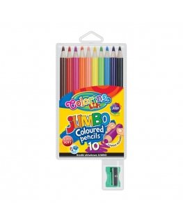 Patio COLORINO KIDS ümmargused värvilised Jumbo pliiatsid, 10 värvi, 33091PTR