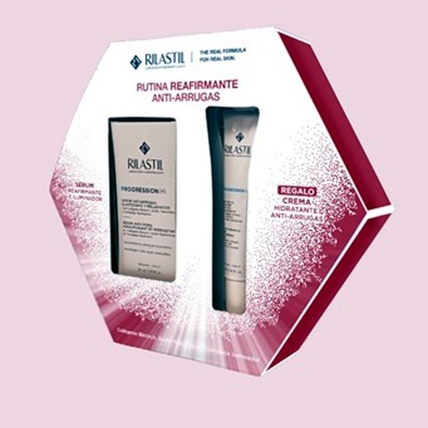 Rilastil PROGRESSION (+) ANTI-WRINKLE AND ILLUMINATING ROUTINE 2-PIECE CASE